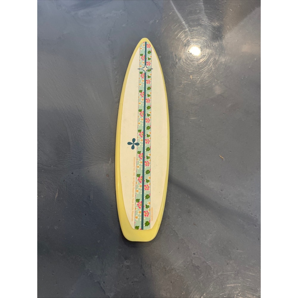 Vintage 2003 Mattel Barbie Yellow Floral Hibiscus Surfboard Doll Accessory